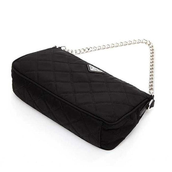 Prada Black Tessuto Nylon Quilted Chain Crossbody Bag — photo 3