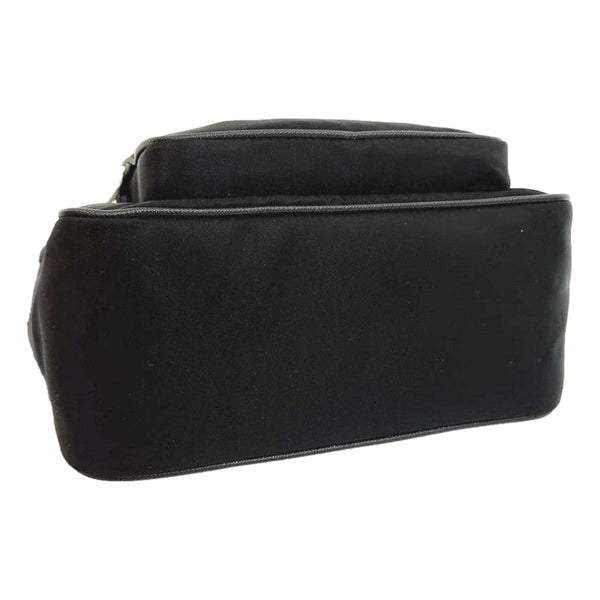 Prada Black Tessuto Nylon and Saffiano Leather Crossbody Satchel in Black, authentic new handbag, image 5