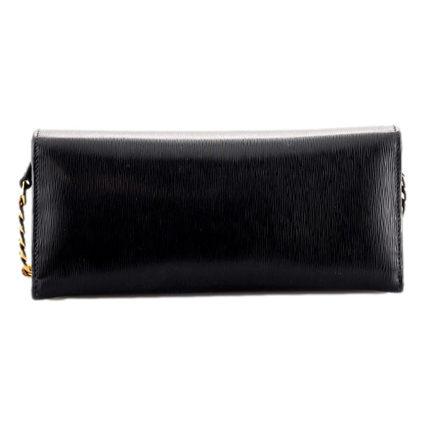Prada Black Vitello Move Leather Chain Crossbody Wallet Clutch in Black, authentic new handbag, image 2