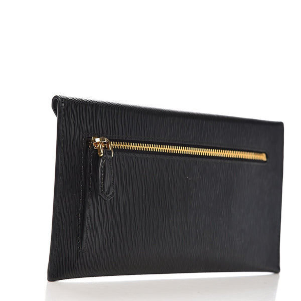 Prada Black Vitello Move Leather Long Envelope Wallet in Black, authentic new wallet, image 7