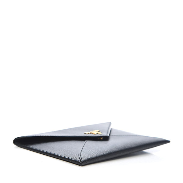 Prada Black Vitello Move Leather Long Envelope Wallet in Black, authentic new wallet, image 5