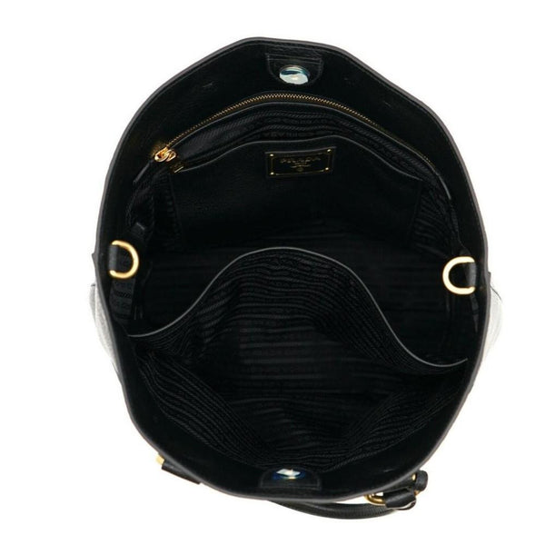 Prada Black Vitello Phenix Leather Shopping Tote Bag in Black, authentic new handbag, image 10