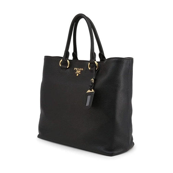 Prada Black Vitello Phenix Leather Shopping Tote Bag in Black, authentic new handbag, image 6
