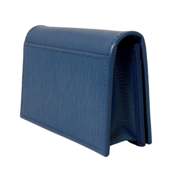 Prada Blue Vitello Move Leather Triangle Logo Card Case Wallet in Cobalto Blue, authentic new wallet, image 5