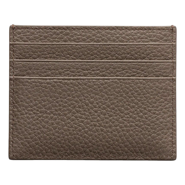 Prada Mens Vitello Daino Grey Bambu Leather Card Holder in Bambu, authentic new wallet, image 2