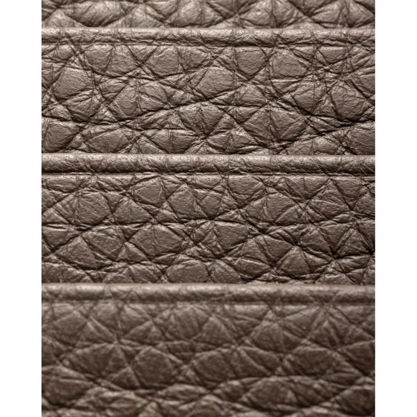 Prada Mens Vitello Daino Grey Bambu Leather Card Holder in Bambu, authentic new wallet, image 3