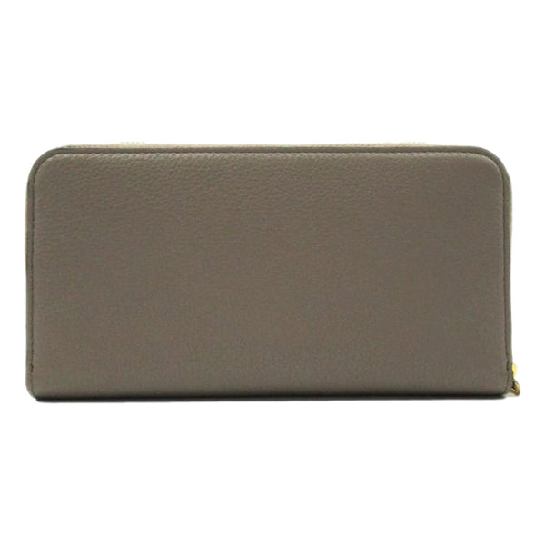 Prada Continental Zip-Around Wallet Saffiano Leather Argilla Grey in Grey, authentic new wallet, image 3