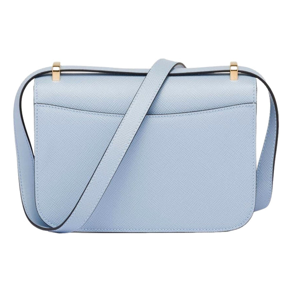 Prada Embleme Triangle Logo Saffiano Leather Crossbody Bag Celeste Blue in Celeste Blue, authentic new handbag, image 2