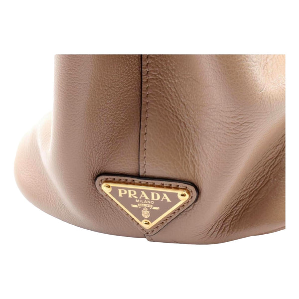 Prada Cammeo Beige Soft Leather Shopper Tote Shoulder Bag in Cammeo Beige, authentic new handbag, image 4