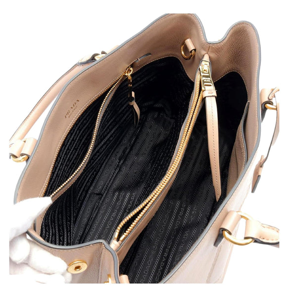 Prada Cammeo Beige Soft Leather Shopper Tote Shoulder Bag in Cammeo Beige, authentic new handbag, image 3