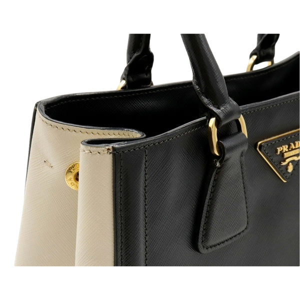 Prada Galleria Nero Black Ivory Saffiano Leather 2-Way Bag – product photo 4