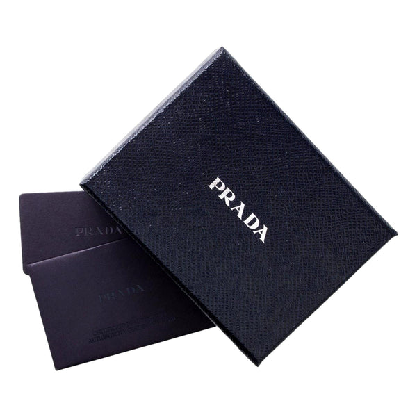 Prada Vitello Move Nero Black Trifold Coin Zipper Snap Card Holder Wallet in Black, authentic new wallet, image 7