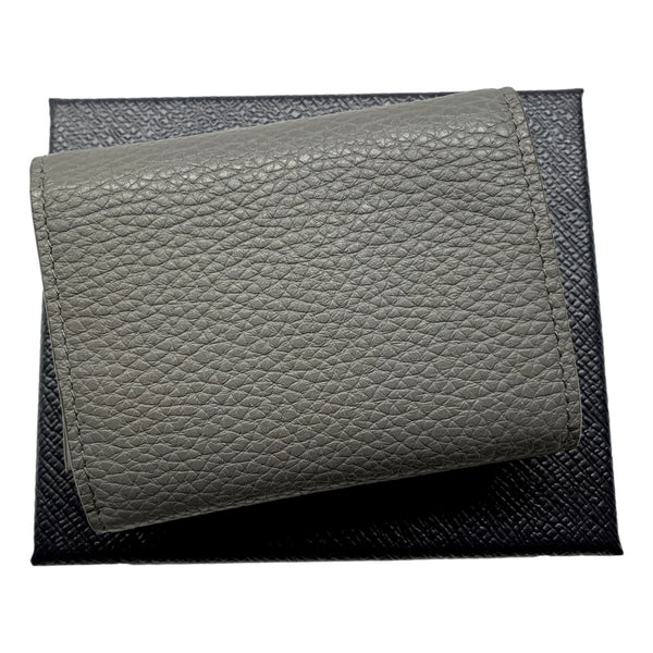Prada Vitello Daino Leather Marmo Marble Gray Trifold Wallet in Marble Gray, authentic new wallet, image 3