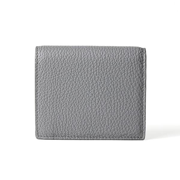 Prada Marmo Marble Gray Vitello Daino Leather Silver Triangle Logo Bifold Wallet – logo and identifying detail 5