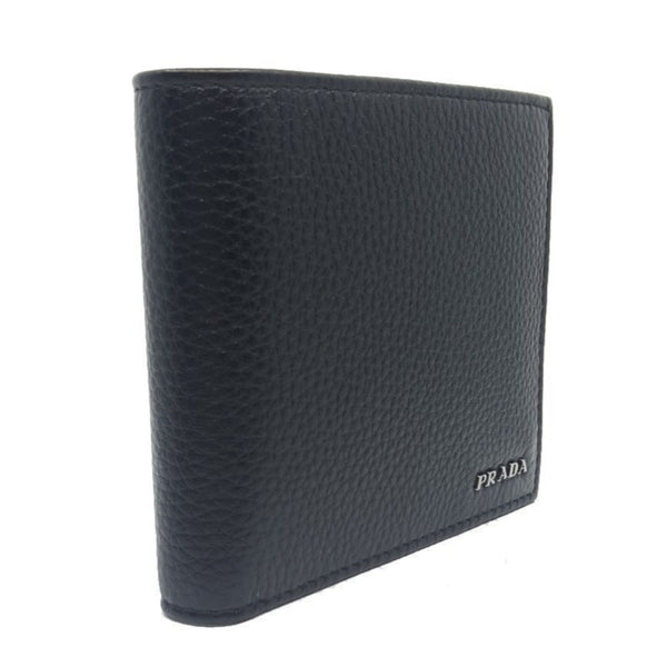 Prada Mens Bifold Nero Black Vitello Grain Leather Wallet in Nero Black, authentic new wallet, image 5