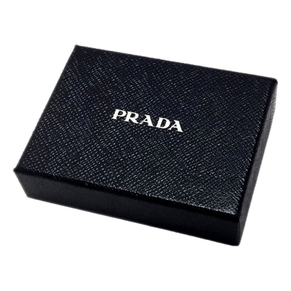 Prada Saffiano Black Snap Bifold Card Holder Wallet in Nero Black, authentic new wallet, image 6