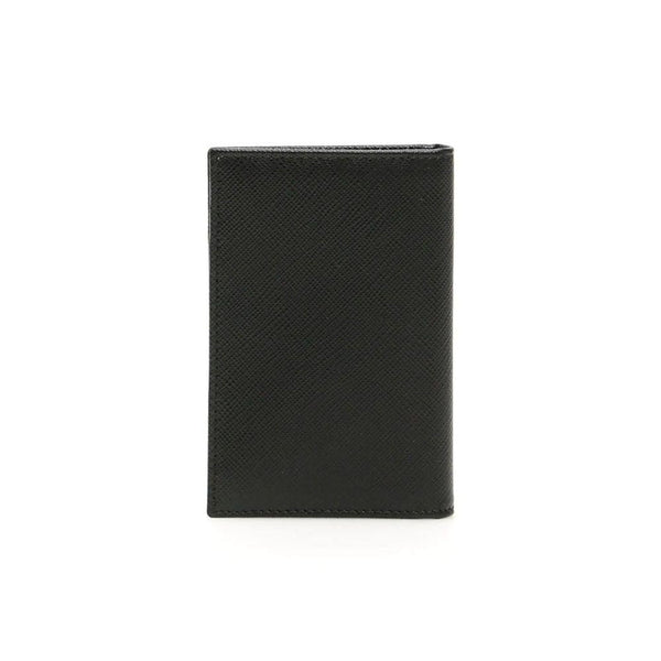 Prada Mens Saffiano Leather Vertical Card Black Holder Bifold Wallet in Black, authentic new wallet, image 3