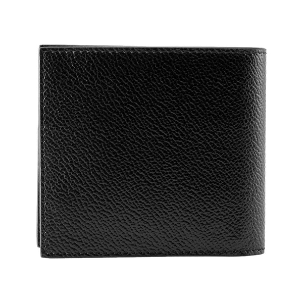 Prada Mens Vitello Micro Grain Black Leather Triangle Logo Bifold Wallet in Black, authentic new wallet, image 3