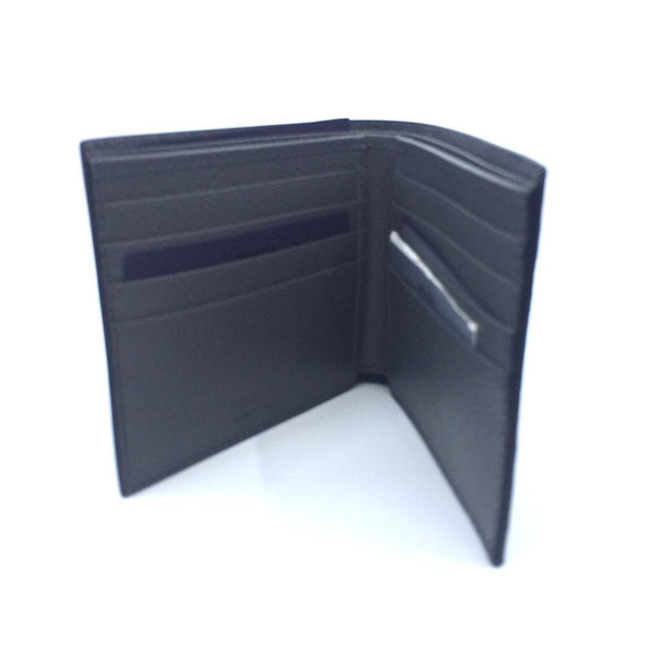 Prada Mens Wallet Black Gray Vitello Micro Grain Leather Bifold in Black, authentic new wallet, image 5