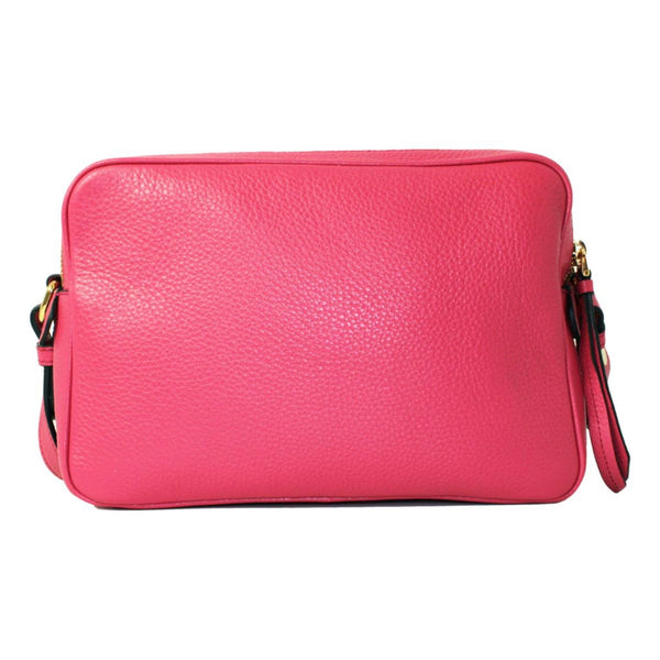 Prada Peonia Pink Vitello Phenix Leather Double Zip Crossbody in Peonia Pink, authentic new handbag, image 2
