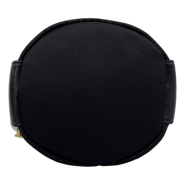 Prada Petit Sac Noir Mini black bucket bag bottom view