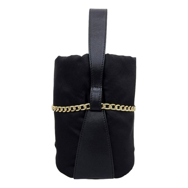 Prada Petit Sac Noir Mini black bucket bag side view