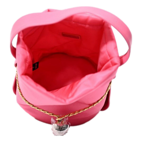 Prada Petit Sac Noir Mini pink bucket bag interior view