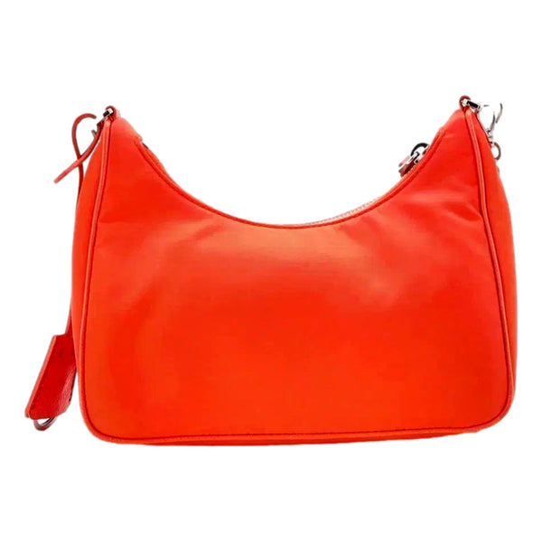 Prada Re-Edition 2005 orange nylon bag back view