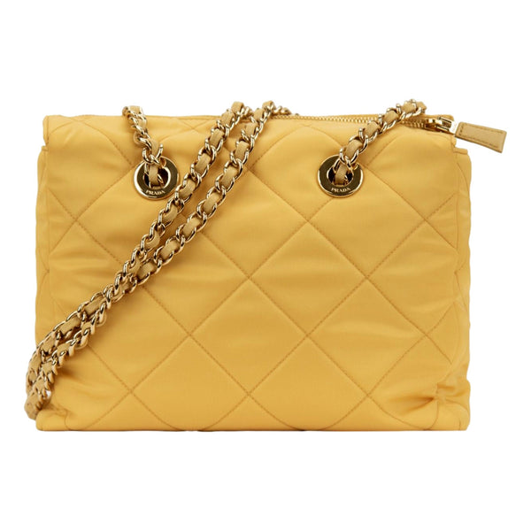 Prada Re-Edition Maize Yellow 1995 Chaine Re-Nylon Tote Bag in Maize Yellow, authentic new handbag, image 2