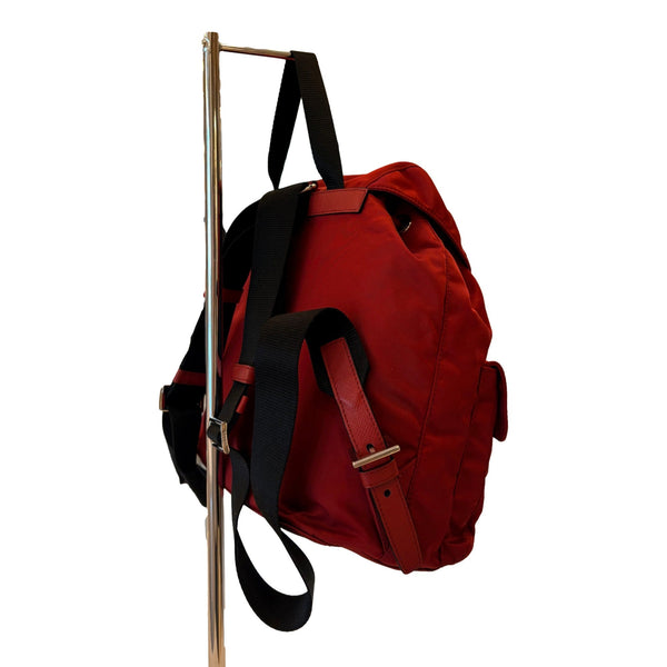 Prada Re-Edition Re-Nylon Burgundy Drawstring Backpack Medium in Fuoco Burgundy Red, authentic new handbag, image 5