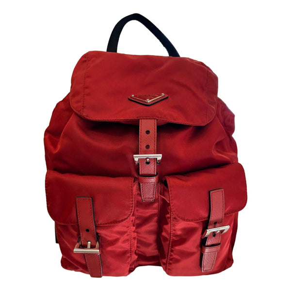 Prada Re-Edition Re-Nylon Burgundy Drawstring Backpack Medium in Fuoco Burgundy Red, authentic new handbag, image 3