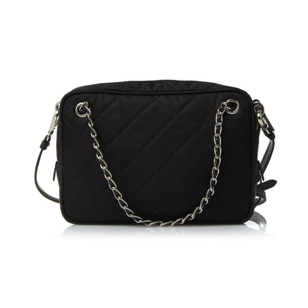 Prada Re-Edition Nylon Quilted Black Triangle Logo Crossbody Bag in Black, authentic new handbag, image 4