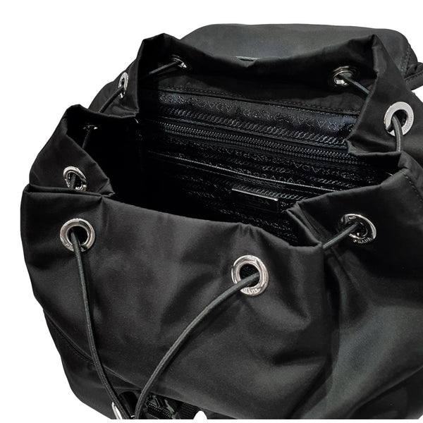 Prada Re-Nylon Black Drawstring Small Rucksack Backpack in Black, authentic new handbag, image 7