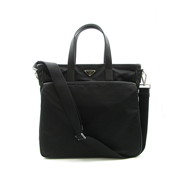 Prada Re-Nylon Black Nylon and Saffiano Large Crossbody Tote Bag in Black, authentic new handbag, image 6