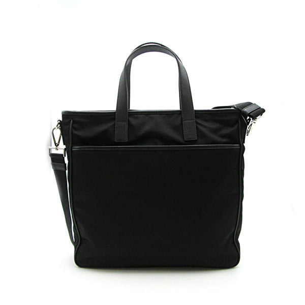 Prada Re-Nylon Black Nylon and Saffiano Large Crossbody Tote Bag in Black, authentic new handbag, image 4