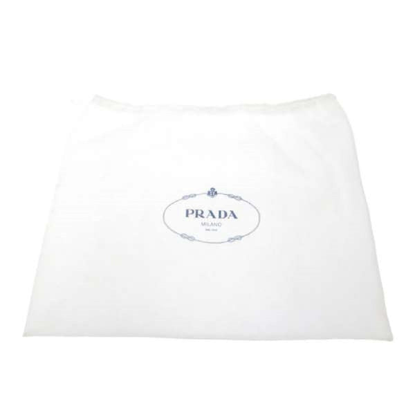 Prada Re-Nylon Mini Drawstring Bucket Bag Black Beaded Embroidered in Black, authentic new handbag, image 6