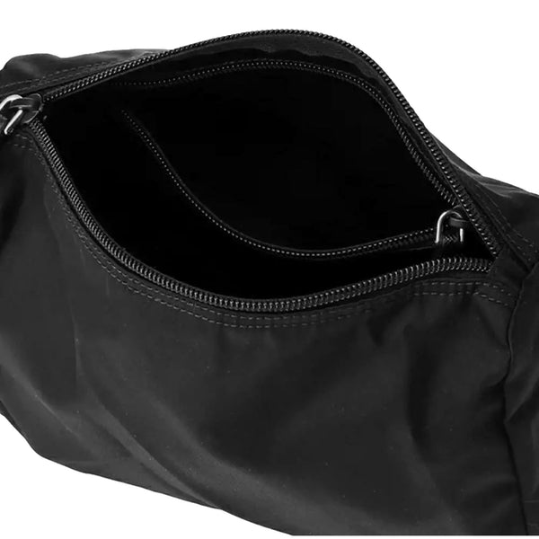 Prada Re-Nylon Necessaire Large Pouch Clutch in Black Nylon with Silver Hardware in Black, authentic new handbag, image 7