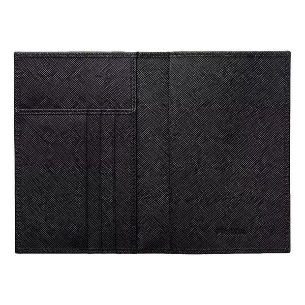 Prada Black Re-Nylon Tessuto Saffiano Passport Holder in Black, authentic new wallet, image 3