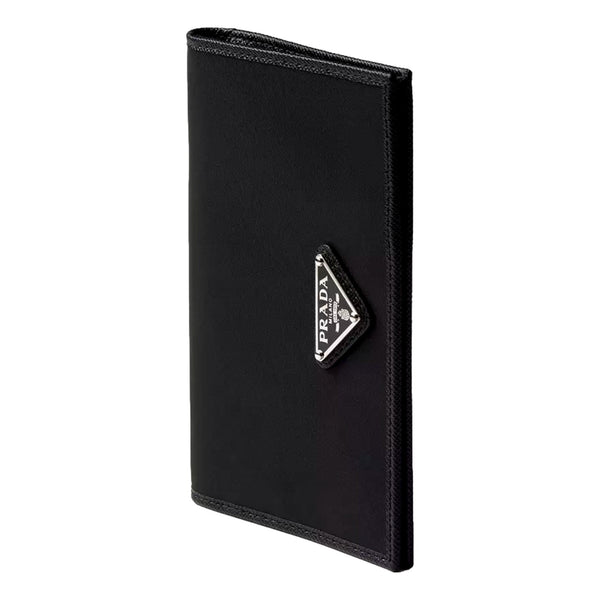 Prada Black Re-Nylon Tessuto Saffiano Passport Holder in Black, authentic new wallet, image 2