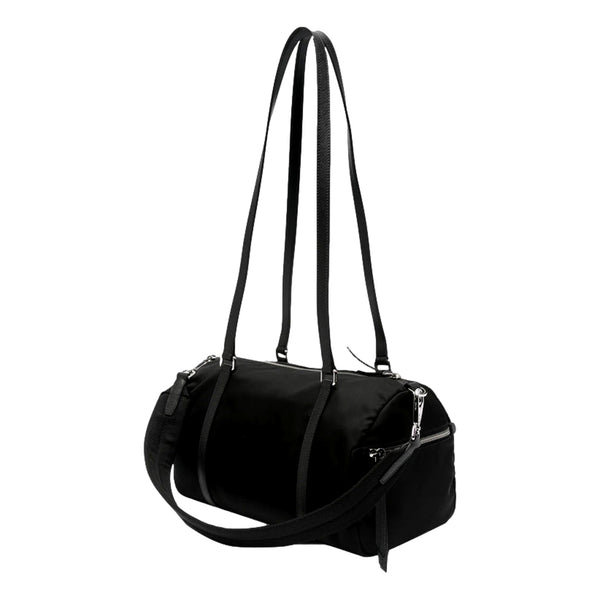 Prada Small Re-Nylon and Saffiano Leather Duffel Bag Black in Nero Black, authentic new handbag, image 2