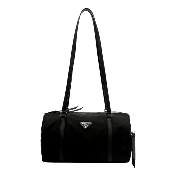 Prada Small Re-Nylon and Saffiano Leather Duffel Bag Black in Nero Black, authentic new handbag, image 1