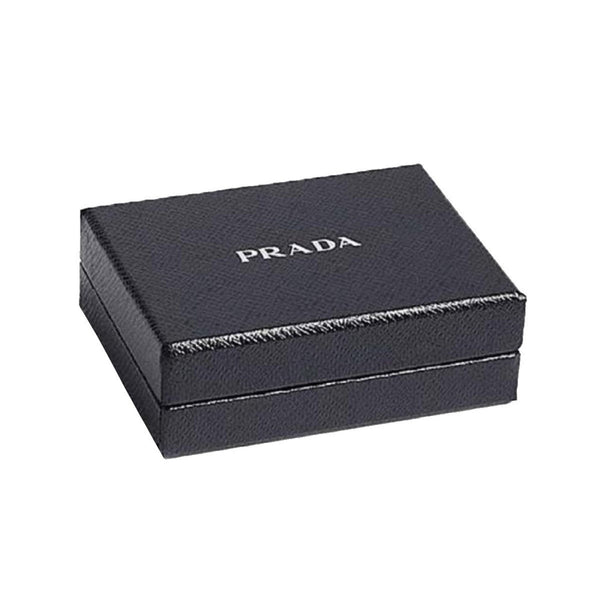 Prada Rubino Red Enamel Silver Metal Keyring Keychain — photo 5