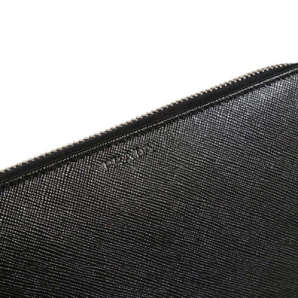 Prada Saffiano Active Black Leather Stripe Zip Around Wallet in Black, authentic new wallet, image 3