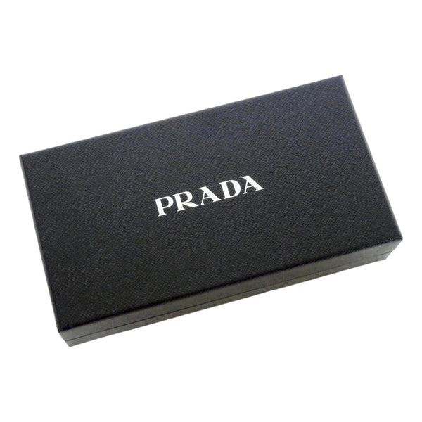 Prada Saffiano Active Black Leather Stripe Zip Around Wallet in Black, authentic new wallet, image 6