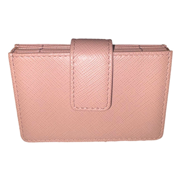 Prada Saffiano Leather Cipria Beige Accordion Card Case Wallet in Cipria Beige, authentic new wallet, image 2