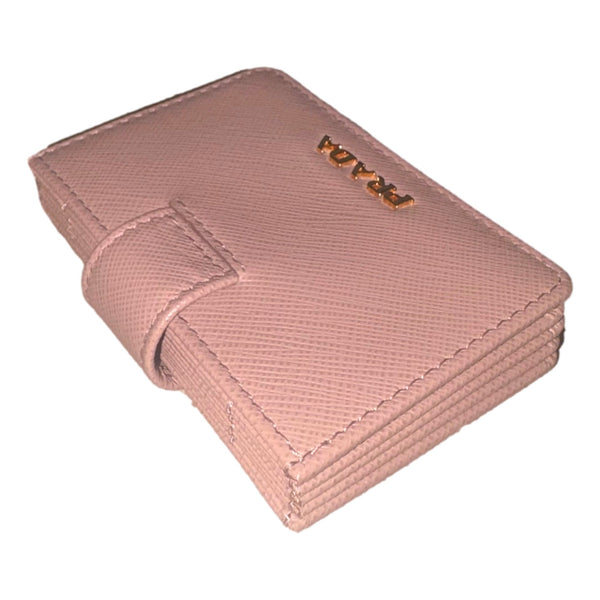 Prada Saffiano Leather Cipria Beige Accordion Card Case Wallet in Cipria Beige, authentic new wallet, image 3