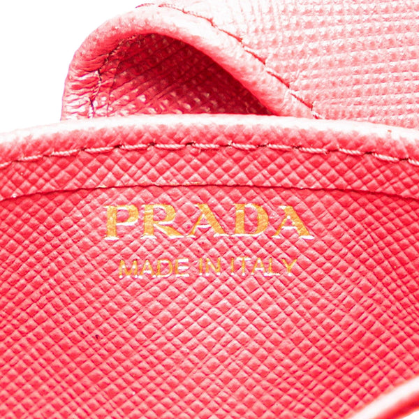 Prada Saffiano Leather Peonia Hot Pink Accordion Card Case Wallet in Hot Pink, authentic new wallet, image 6