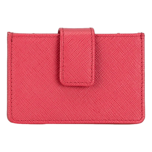 Prada Saffiano Leather Peonia Hot Pink Accordion Card Case Wallet in Hot Pink, authentic new wallet, image 3