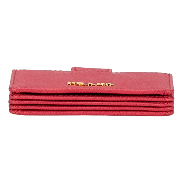 Prada Saffiano Leather Peonia Hot Pink Accordion Card Case Wallet in Hot Pink, authentic new wallet, image 4