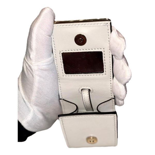 Prada Saffiano Leather Monochrome Bianco White Top Handle Handbag in Bianco White, authentic new handbag, image 7